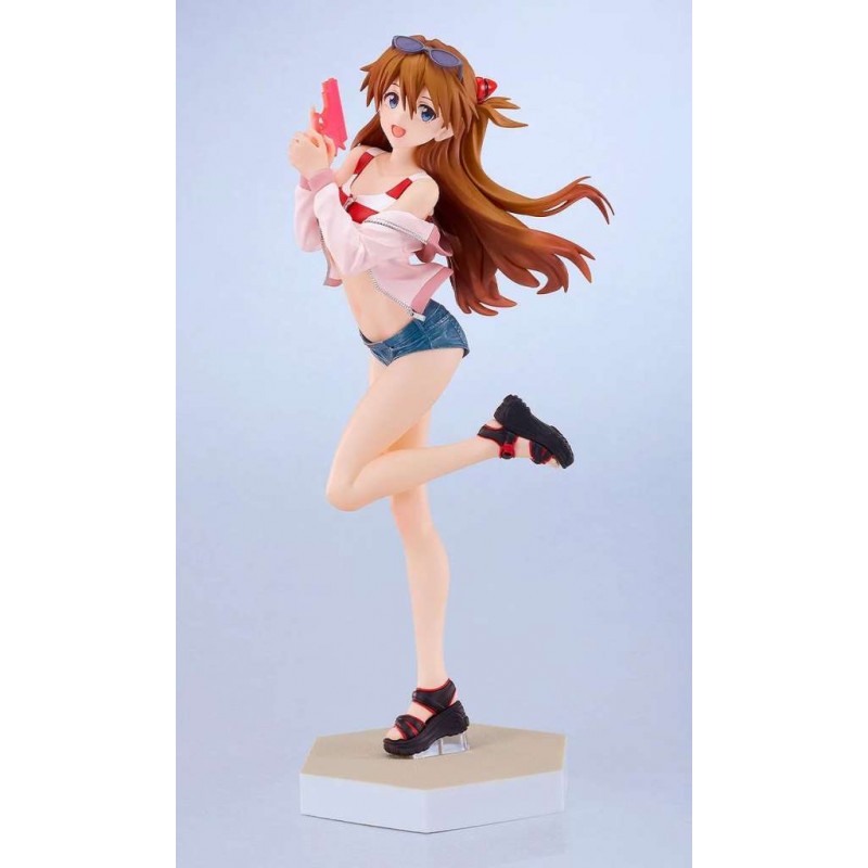 GOOD SMILE COMPANY REBUILD OF EVANGELION ASUKA LANGLEY BEACH QUEENS POP UP PARADE L SIZE STATUE PVC FIGURE