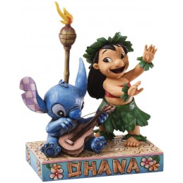 DISNEY LILO AND STITCH OHANA MEANS FAMILY STATUA FIGURE ENESCO