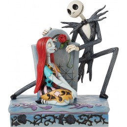 ENESCO THE NIGHTMARE BEFORE CHRISTMAS JACK AND SALLY ON GRAVESTONE STATUE FIGURE