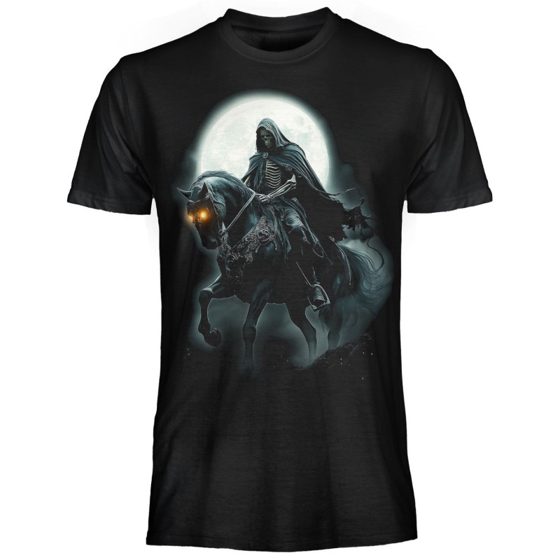T SHIRT DARK EMBER SKELETON ON HORSE T SHIRT DARK EMBER SKELETON ON HORSE