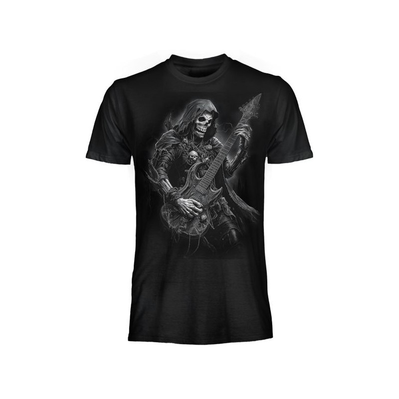 T SHIRT DARK EMBER SKELETON GUITARIST T SHIRT DARK EMBER SKELETON GUITARIST