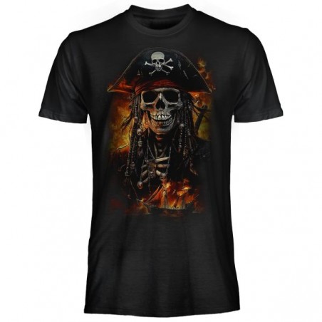 MAGLIA T SHIRT DARK EMBER SCHELETRO PIRATA