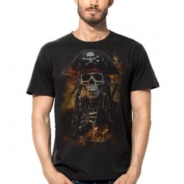 MAGLIA T SHIRT DARK EMBER SCHELETRO PIRATA