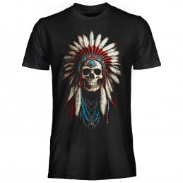 MAGLIA T SHIRT DARK EMBER TESCHIO CAPO INDIANO