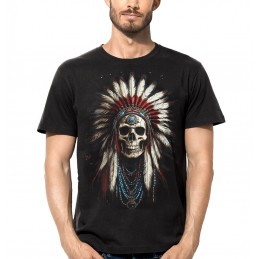 MAGLIA T SHIRT DARK EMBER TESCHIO CAPO INDIANO