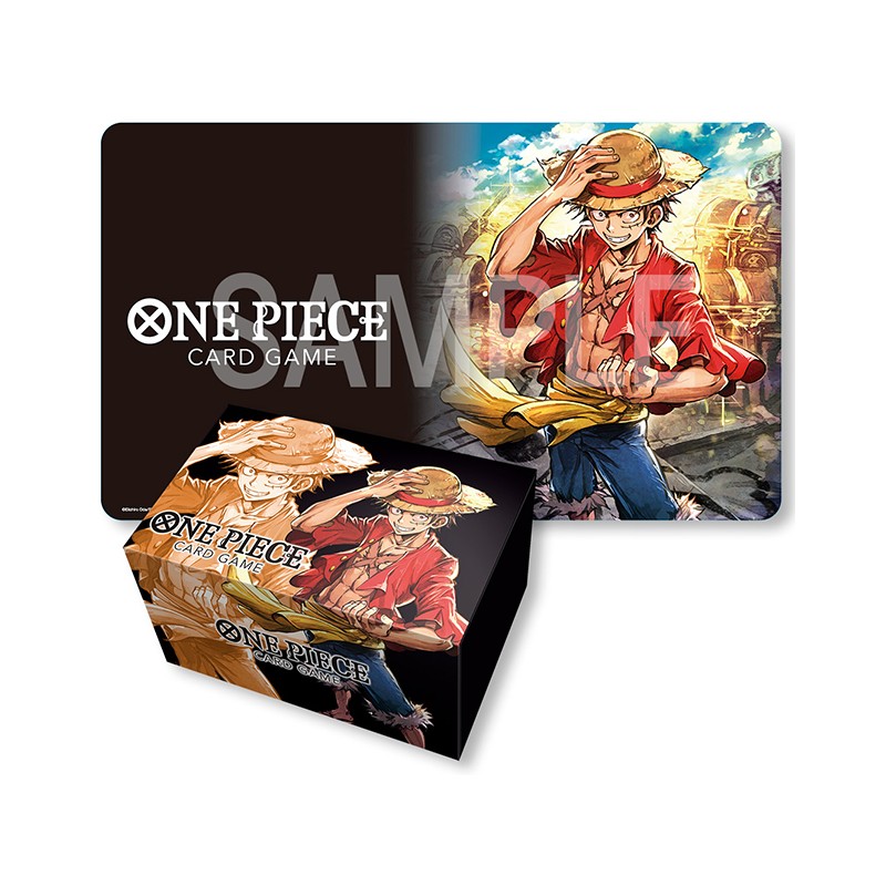 ONE PIECE CARD GAME MONKEY D.LUFFY CARD CASE E TAPPETINO DA GIOCO BANDAI ONE PIECE CARD GAME MONKEY D.LUFFY CARD CASE E TAPPETINO DA GIOCO BANDAI
