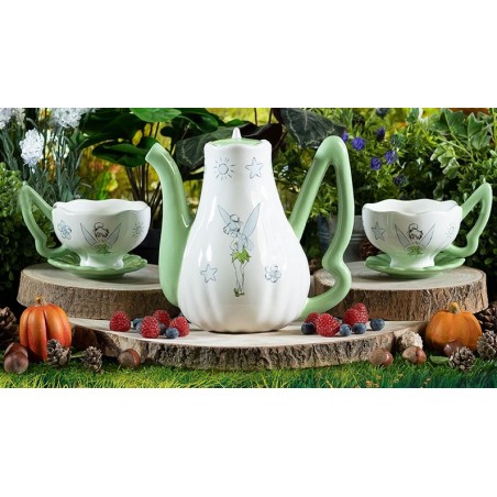 DISNEY PETER PAN TINKERBELL TEAPOT WITH CUPS SET
