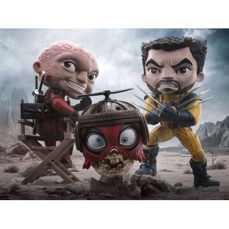 DEADPOOL & WOLVERINE UNMASKED SET MINICO FIGURE STATUA