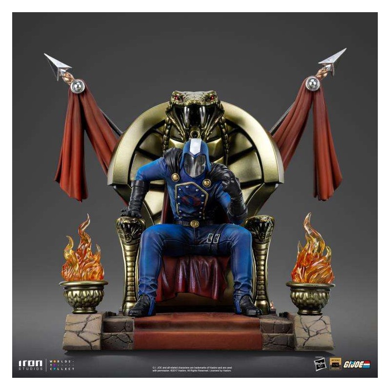 IRON STUDIOS G.I. JOE COBRA COMMANDER ART SCALE 1/10 RESIN STATUE FIGURE IRON STUDIOS G.I. JOE COBRA COMMANDER ART SCALE 1/10 RESIN STATUE FIGURE