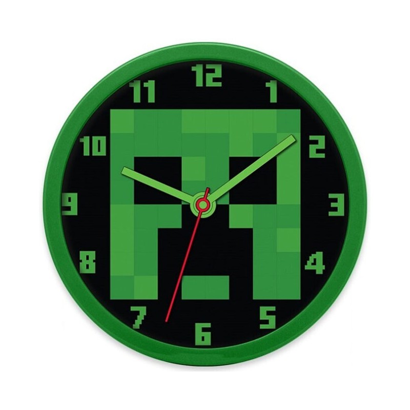 MINECRAFT CREEPER OROLOGIO DA MURO 25CM KIDS LICENSING MINECRAFT CREEPER OROLOGIO DA MURO 25CM KIDS LICENSING