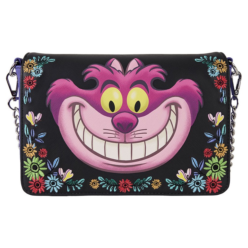 LOUNGEFLY ALICE IN WONDERLAND CHESHIRE CAT CROSSBODY BAG LOUNGEFLY ALICE IN WONDERLAND CHESHIRE CAT CROSSBODY BAG