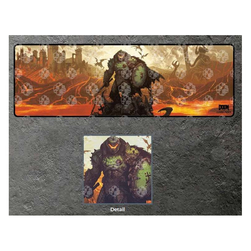 DOOM THE DARK AGES MOUSEMAT SLAYER'S TRIUMPH TAPPETINO MOUSE DEVPLUS DOOM THE DARK AGES MOUSEMAT SLAYER'S TRIUMPH TAPPETINO MOUSE DEVPLUS