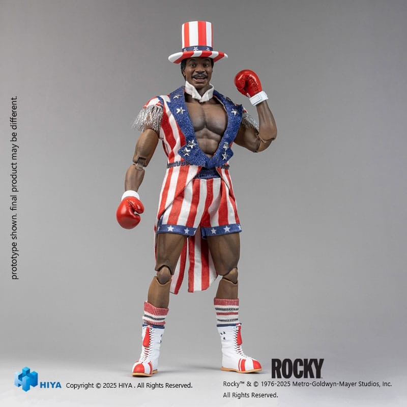 ROCKY EXQUISITE SUPER SERIES APOLLO CREED 1/12 ACTION FIGURE HIYA TOYS ROCKY EXQUISITE SUPER SERIES APOLLO CREED 1/12 ACTION FIGURE HIYA TOYS