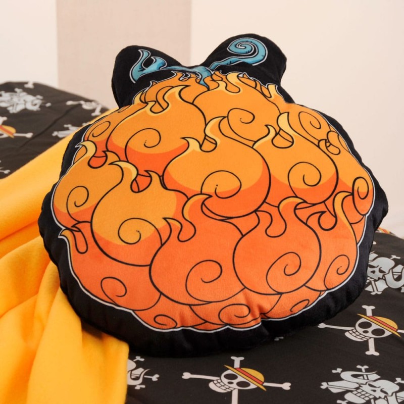 HERDING ONE PIECE MERA MERA NO MI FRUIT 3D PILLOW 45CM HERDING ONE PIECE MERA MERA NO MI FRUIT 3D PILLOW 45CM