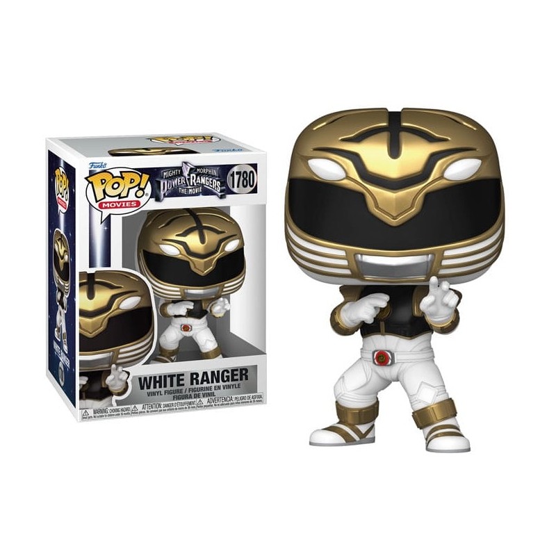 FUNKO FUNKO POP! POWER RANGERS THE MOVIE 1995 WHITE RANGER BOBBLE HEAD FIGURE FUNKO FUNKO POP! POWER RANGERS THE MOVIE 1995 WHITE RANGER BOBBLE HEAD FIGURE