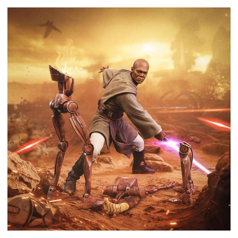 IRON STUDIOS STAR WARS MACE WINDU ART SCALE 1/10 STATUE RESIN FIGURE IRON STUDIOS STAR WARS MACE WINDU ART SCALE 1/10 STATUE RESIN FIGURE