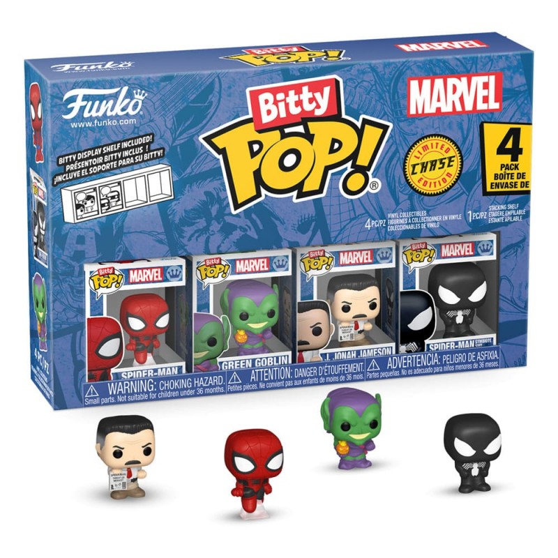 FUNKO FUNKO BITTY POP! SPIDER-MAN 4-PACK SERIES 1 MINI FIGURES FUNKO FUNKO BITTY POP! SPIDER-MAN 4-PACK SERIES 1 MINI FIGURES