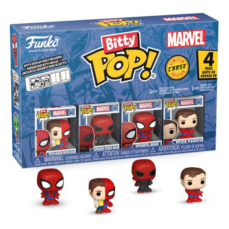 FUNKO BITTY POP! SPIDER-MAN 4-PACK SERIES 4 VINYL MINI FIGURE FUNKO FUNKO BITTY POP! SPIDER-MAN 4-PACK SERIES 4 VINYL MINI FIGURE FUNKO