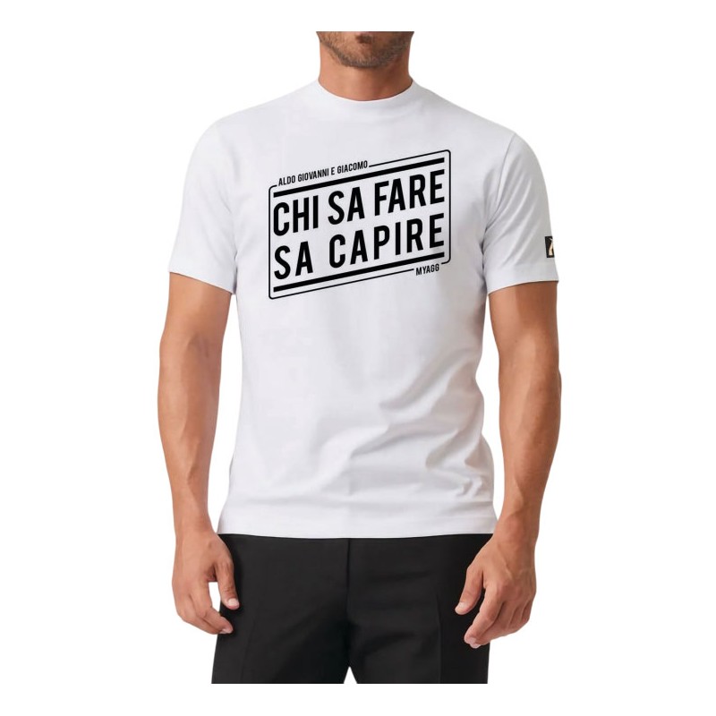 MYAGG CHI SA FARE SA CAPIRE WHITE T-SHIRT L SIZE MYAGG CHI SA FARE SA CAPIRE WHITE T-SHIRT L SIZE