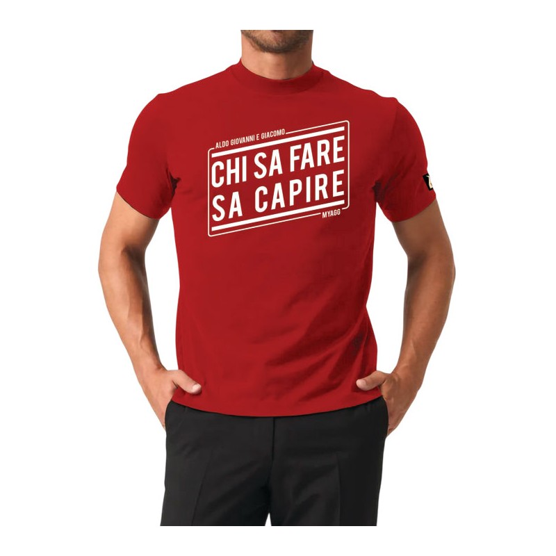 CHI SA FARE SA CAPIRE T-SHIRT ROSSA TAGLIA L MYAGG CHI SA FARE SA CAPIRE T-SHIRT ROSSA TAGLIA L MYAGG