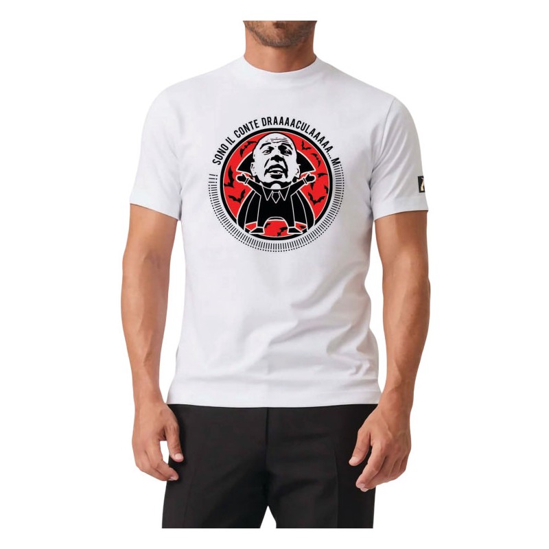 MYAGG SONO IL CONTE DRACULA WHITE T-SHIRT L SIZE MYAGG SONO IL CONTE DRACULA WHITE T-SHIRT L SIZE