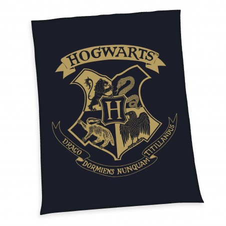 HARRY POTTER HOGWARTS LOGO COPERTA IN PILE 150X200CM