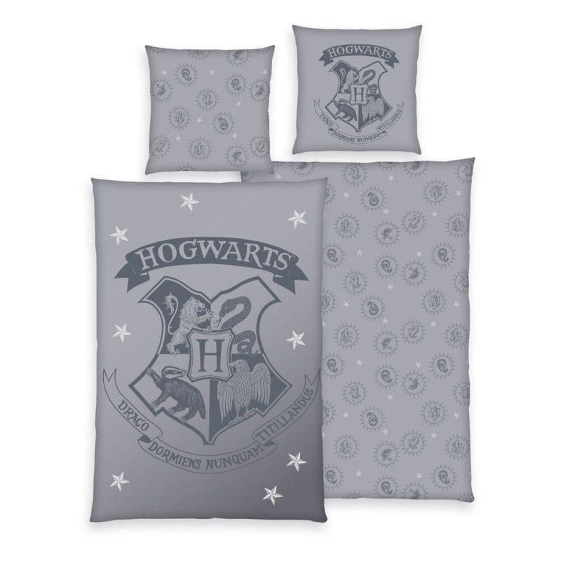HERDING HARRY POTTER HOGWARTS LOGO DUVET COVER AND PILLOWCASE SET HERDING HARRY POTTER HOGWARTS LOGO DUVET COVER AND PILLOWCASE SET