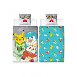 HERDING POKEMON STARTERS SCARLET AND VIOLET DUVET COVER AND PILLOWCASE SET