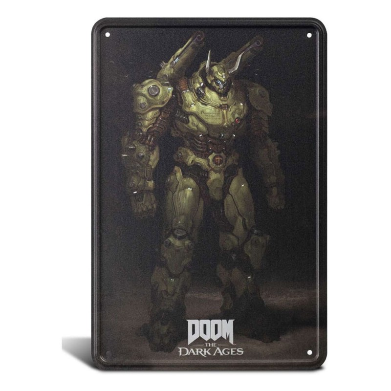 DOOM THE DARK AGES ATLAN TARGA METALLO 30X20CM DEVPLUS DOOM THE DARK AGES ATLAN TARGA METALLO 30X20CM DEVPLUS