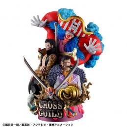 MEGAHOUSE PETITRAMA DX ONE PIECE LOGBOX REBIRTH CROSS GUILD PVC STATUE