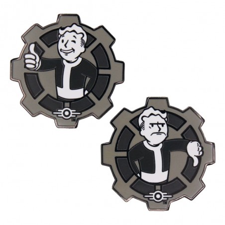 FALLOUT DECISION COIN BLACK AND WHITE LIMITED EDITION MONETA