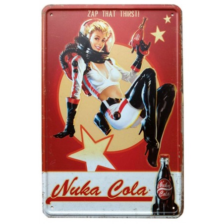 FALLOUT NUKA COLA ZAP THAT THIRST GIRL TIN SIGN 21X30CM