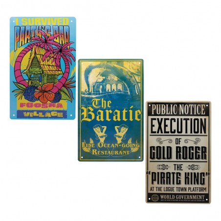 ONE PIECE NETFLIX SET 3X TIN SIGNS 18X28CM