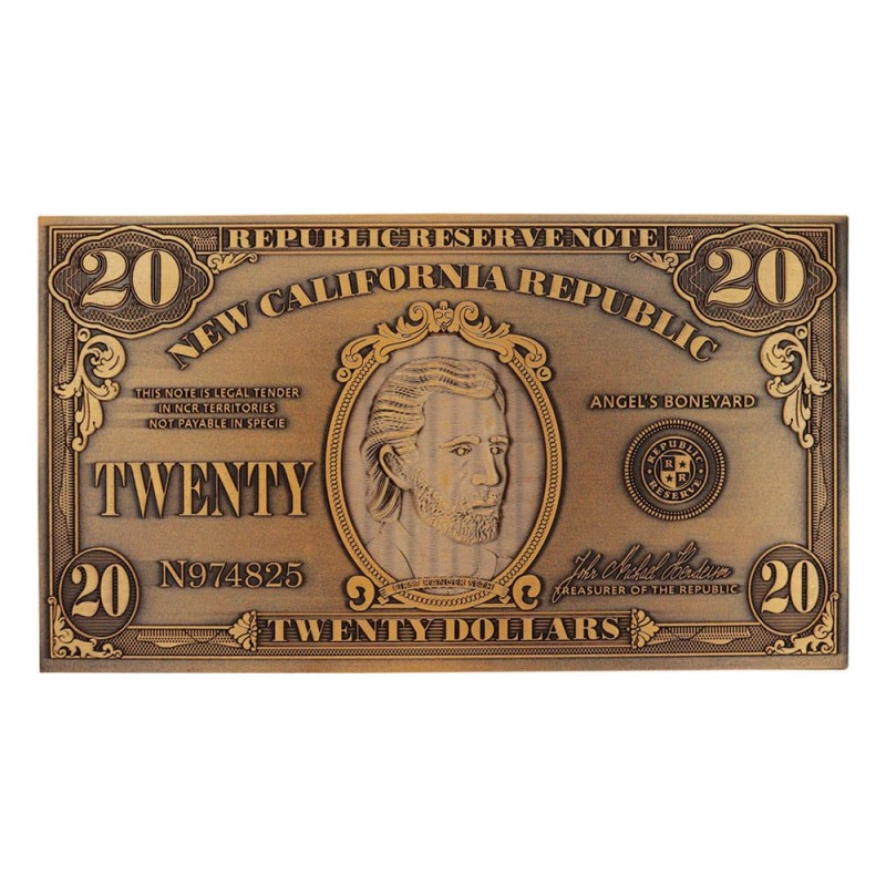 FANATTIK FALLOUT NEW VEGAS NCR 20 DOLLAR BILL METAL REPLICA FANATTIK FALLOUT NEW VEGAS NCR 20 DOLLAR BILL METAL REPLICA