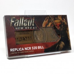 FANATTIK FALLOUT NEW VEGAS NCR 20 DOLLAR BILL METAL REPLICA