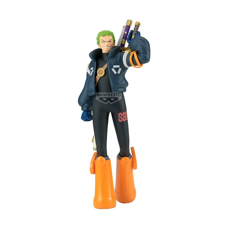 BANPRESTO ONE PIECE THE SHUKKO RORONOA ZORO EGGHEAD VER. STATUE FIGURE BANPRESTO ONE PIECE THE SHUKKO RORONOA ZORO EGGHEAD VER. STATUE FIGURE