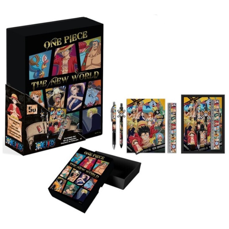 KIDS LICENSING ONE PIECE THE NEW WORLD STATIONERY SET BOX KIDS LICENSING ONE PIECE THE NEW WORLD STATIONERY SET BOX