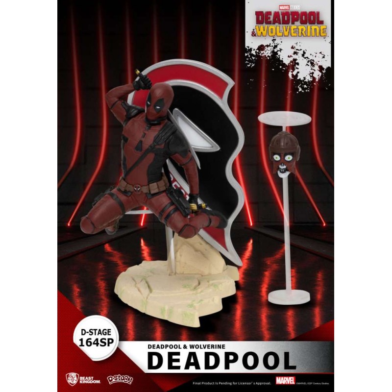 BEAST KINGDOM D-STAGE DEADPOOL & WOLVERINE DEADPOOL + HEADPOOL DIORAMA STATUE BEAST KINGDOM D-STAGE DEADPOOL & WOLVERINE DEADPOOL + HEADPOOL DIORAMA STATUE