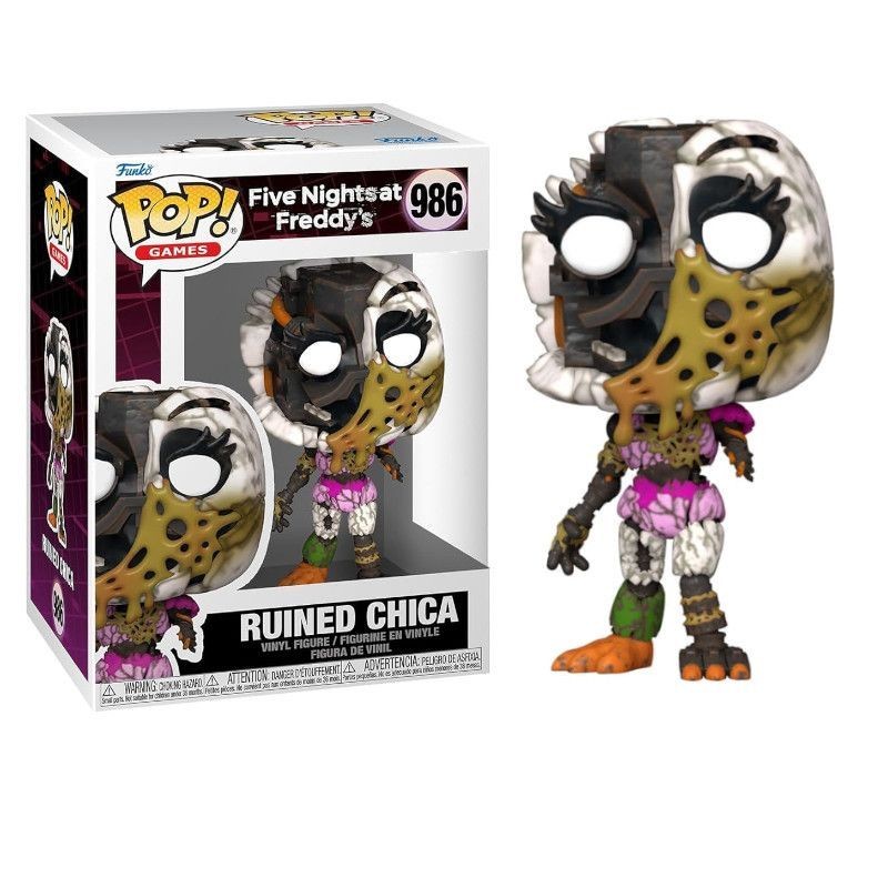FUNKO FUNKO POP! FIVE NIGHTS AT FREDDY'S RUINED CHICA BOBBLE HEAD KNOCKER FIGURE FUNKO FUNKO POP! FIVE NIGHTS AT FREDDY'S RUINED CHICA BOBBLE HEAD KNOCKER FIGURE