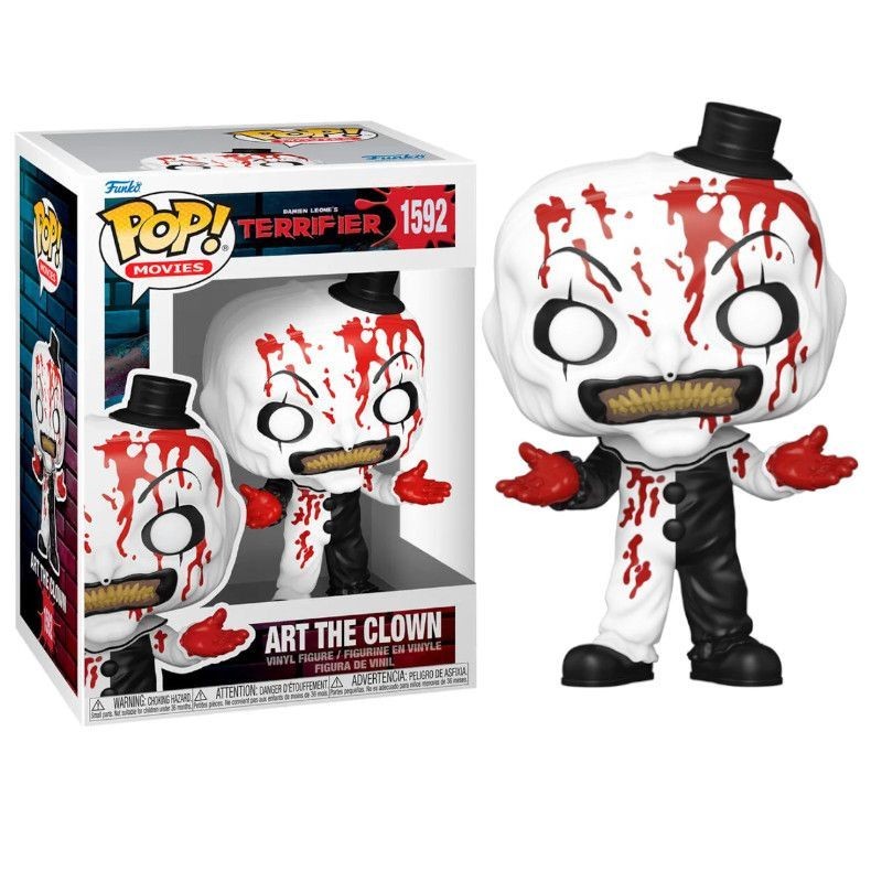 FUNKO TERRIFIER ART THE CLOWN BLOODY BOBBLE HEAD FIGURE FUNKO TERRIFIER ART THE CLOWN BLOODY BOBBLE HEAD FIGURE