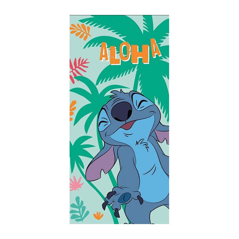 AYMAX DISNEY STITCH ALOHA BEACH BATH TOWEL 140X70CM AYMAX DISNEY STITCH ALOHA BEACH BATH TOWEL 140X70CM