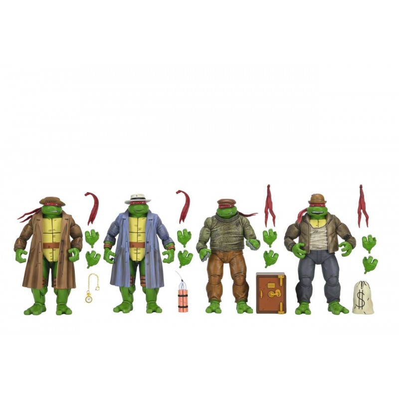 NECA TEENAGE MUTANT NINJA TURTLES MIRAGE COMICS GANGSTER TURTLES 4-PACK PVC ACTION FIGURES NECA TEENAGE MUTANT NINJA TURTLES MIRAGE COMICS GANGSTER TURTLES 4-PACK PVC ACTION FIGURES