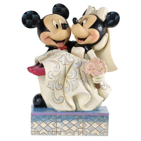 MICKEY AND MINNIE MOUSE WEDDING CONGRATULATIONS DISNEY TRADITIONS STATUE FIGURE