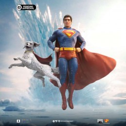 SUPERMAN LEGACY SUPERMAN & KRYPTO 1/10 ART SCALE STATUA FIGURE IRON STUDIOS