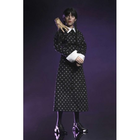 WEDNESDAY ADDAMS CLASSIC DRESS CLOTHED ACTION FIGURE