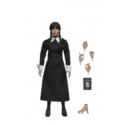 NECA WEDNESDAY ADDAMS CLASSIC DRESS CLOTHED PVC ACTION FIGURE