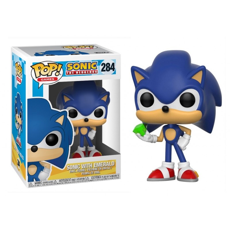 FUNKO POP! SONIC THE HEDGEHOG WITH EMERALD BOBBLE HEAD KNOCKER FIGURE FUNKO