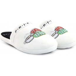 FRIENDS CENTRAL PERK WHITE PANTOFOLE TAGLIA EU 35-38 GROOVY UK