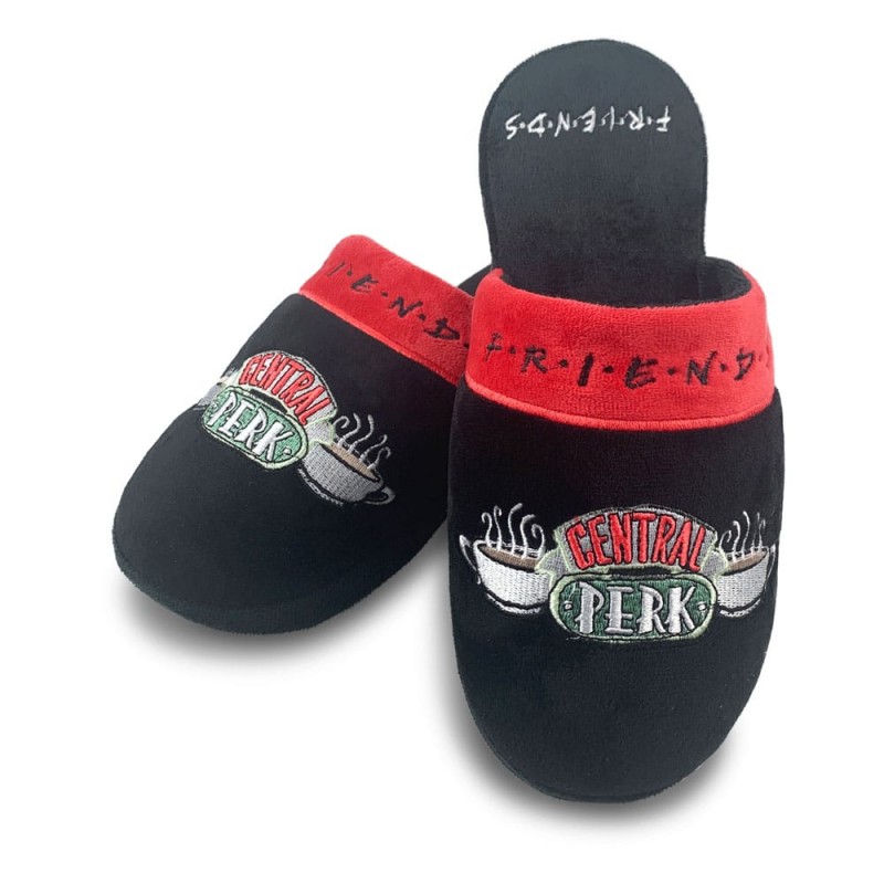FRIENDS CENTRAL PERK BLACK PANTOFOLE TAGLIA EU 35-38 GROOVY UK FRIENDS CENTRAL PERK BLACK PANTOFOLE TAGLIA EU 35-38 GROOVY UK