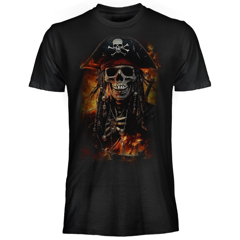 MAGLIA T SHIRT BAMBINO DARK EMBER SCHELETRO PIRATA MAGLIA T SHIRT BAMBINO DARK EMBER SCHELETRO PIRATA